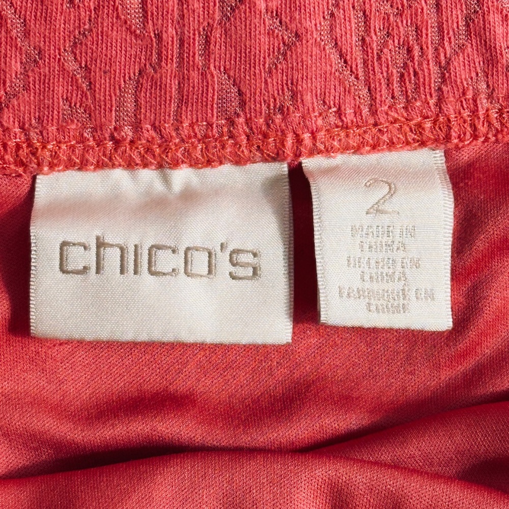 Chicos Coral Pink Women's Maxi Skirt women’s‎ size Chicos 2 (US12) (G48) - Picture 3 of 7
